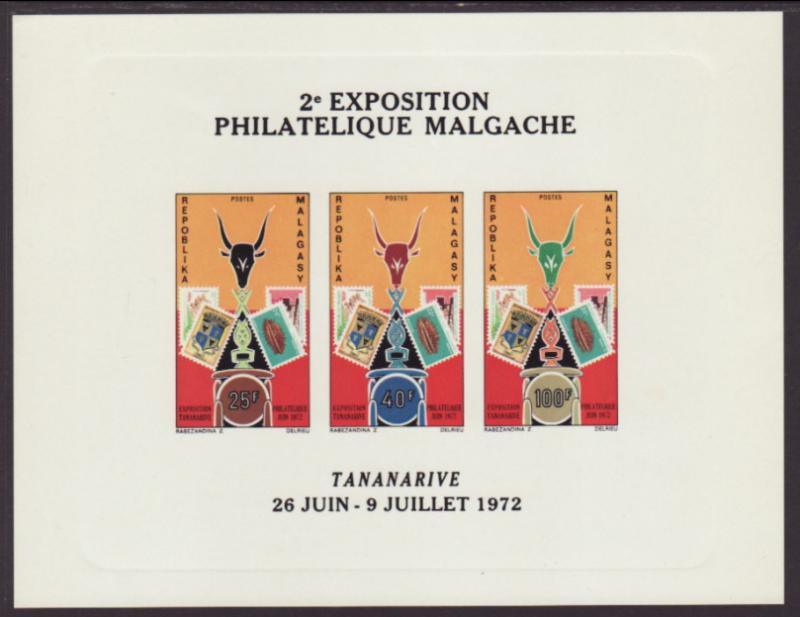 Madagascar 469 Stamp on Stamp Deluxe Proof Card NH VF