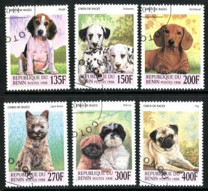 BENIN 1087-92 USED SCV $4.75 BIN $1.60 DOGS