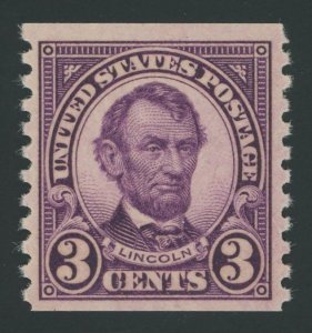 USA 600 - 3 cent Lincoln coil - VF Mint never hinged