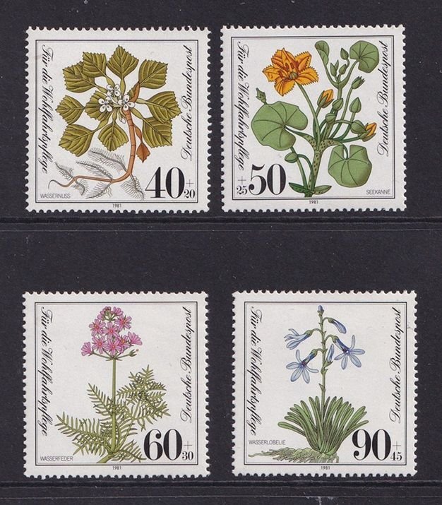 Germany #B589-B592  MNH  1981  endangered species  .  flowers