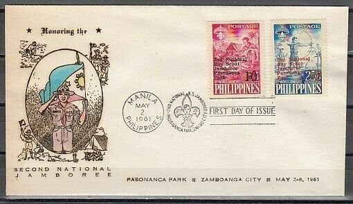 Philippines, Scott cat. 832-833. National Scout Jamboree. First Day Cover. ^