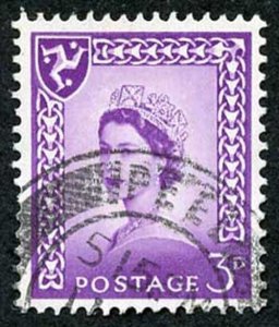 IOM SG2a 3d Deep Lilac on Chalky Paper Fine used cat from 6.50 pounds