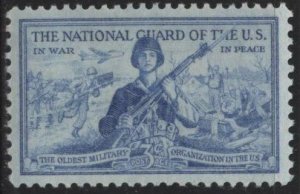 US 1017 (mh) 3¢ National Guard, brt blue (1953)