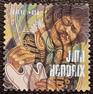 US Scott # 4880; used (49c) JimiHendrix from 2014; VF centering; off paper