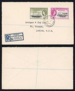 Falkland Is Dep Ship stamps on cover from Admiralty Bay Island