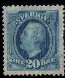 Sweden Scott #60 MH, OG  King Oscar II 20 ORE VF