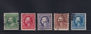 392 - 396 VF+ Set used neat cancels with nice color cv $ 300 ! see pic !