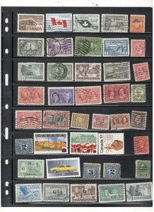 CANADA COLLECTION ON STOCK SHEET MINT/USED