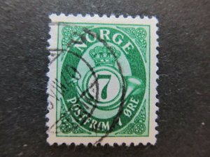 A5P28F60 Norway 1937 7o Perf 13x13 1/2 used