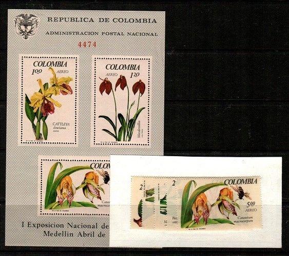 Colombia Scott 768-9,C489-91,C491a Mint NH (Catalog Value $39.70)
