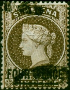 St Helena 1894 4d Sepia SG43c Fine Used (2)