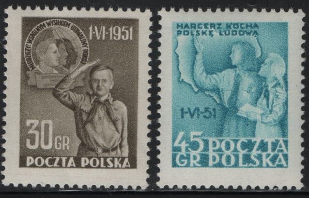 POLAND, 506-507, MNH, 1951, Issued to publicize children's day