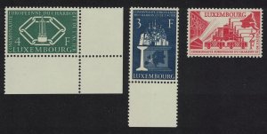 Luxembourg European Coal and Steel Community 3v Margins 1956 MNH SG#606-608