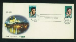 US & Ireland 1984 Combination John McCormack First Day Cover, Scott 2090, 594