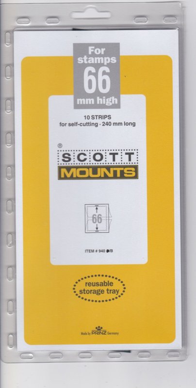 Scott  Black Mounts Size 66 (3) & Size 68 (2) Unopened packs