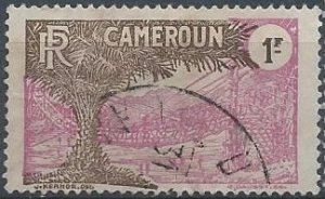 Cameroun 200 (used) 1fr rope suspension bridge, ol brn & red vio (1927)