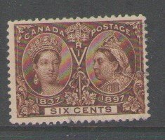 Canada Sc 55 1897 6c Victoria Jubilee stamp used