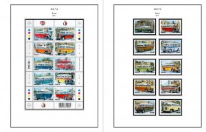 COLOR PRINTED MALTA 2011-2020 STAMP ALBUM PAGES (87 illustrated pages)