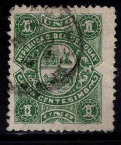 Uruguay Scott 48 Used coat of arms, thinned at top