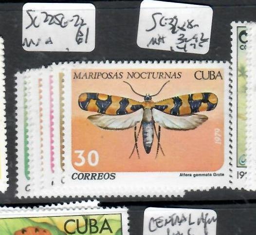CUBA   MOTHS   SET      SC 2256-2262    MNH    P0911H