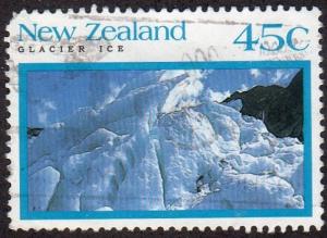 New Zealand 1104 - Used - 45c Glacier Ice (1992) (cv $0.60)