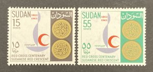 Sudan 1963 #162-3, International Red Cross, MNH.