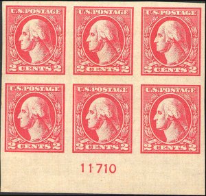 1920 US Stamp #534A A140 2c Mint OG Plate Block of 6 Catalogue Value $450