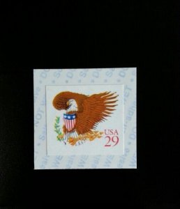 1992 29c Eagle & Shield, Coil, Red Scott 2597v Mint F/VF NH