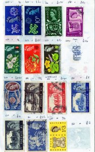 Dealers stamp approval book Great Britain 66 stamps selling value approx £109