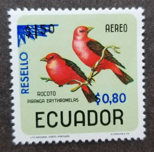 *FREE SHIP Ecuador Birds 1966 Fauna (stamp) MNH *Overprint *rare