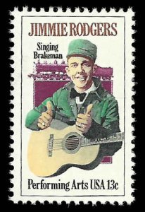 # 1755 Mint Never Hinged ( MNH ) JIMMIE RODGERS AND LOCOMOTIVE XF+