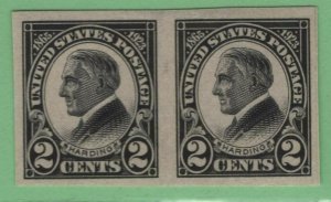 $US Sc#611 M/NH/VF-XF imperf pair, Cv. $20