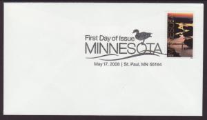 US 4266 Minnesota 2008 Pictorial Uncachted U/A FDC