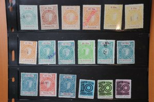 Switzerland Revenue lot municipal Kanton Luzern 1897 year series 70+ DL