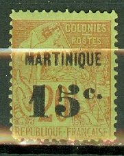 GK: Martinique 18 mint CV $150