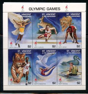 ST. VINCENT GRENADINES SCOTT # 2201 1994 ATLANTA OLYMPIC GAMES SHEET MINT NH