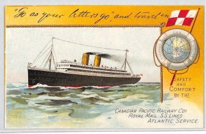 CANADA GB Art Postcard *CANADIAN PACIFIC* Advert TRANSATLANTIC SHIPS PF109