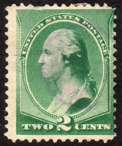 1887, US 2c, Washington, Used, Sc 213