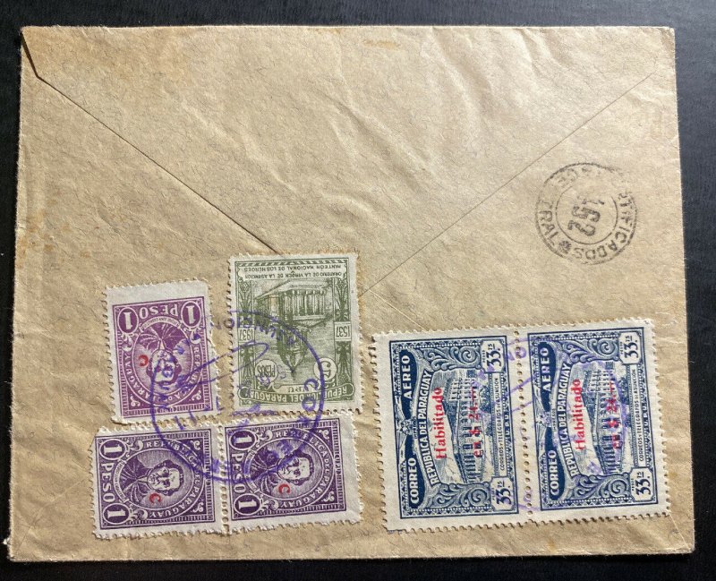 1939 Asuncion Paraguay First Flight cover to Buenos Aires Argentina Zeppelin Can
