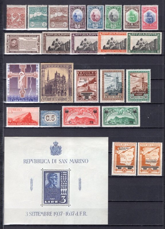 San Marino Mint Selection With Better Good Airmails See Scans