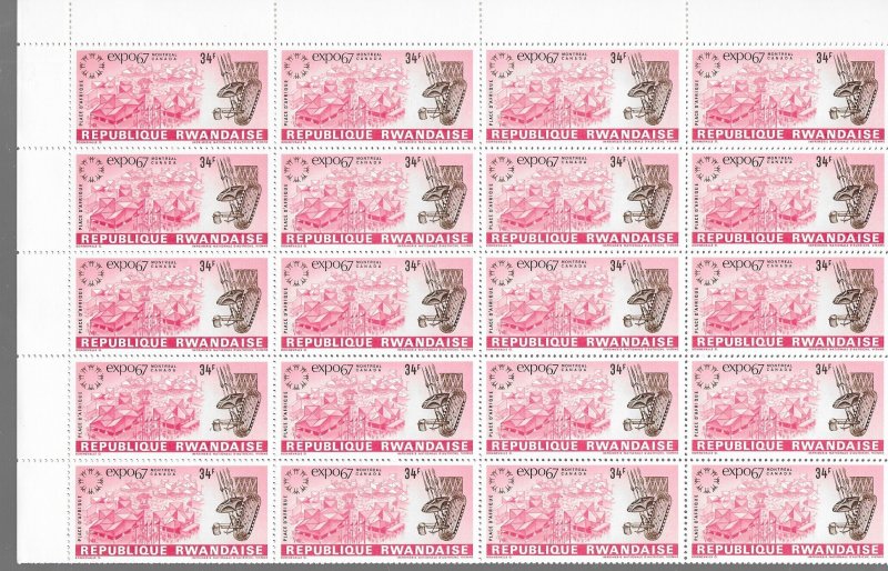 Rwanda 225-32 Expo67 MNH cpl. set x 40 vf. 2022 CV $ 100.00