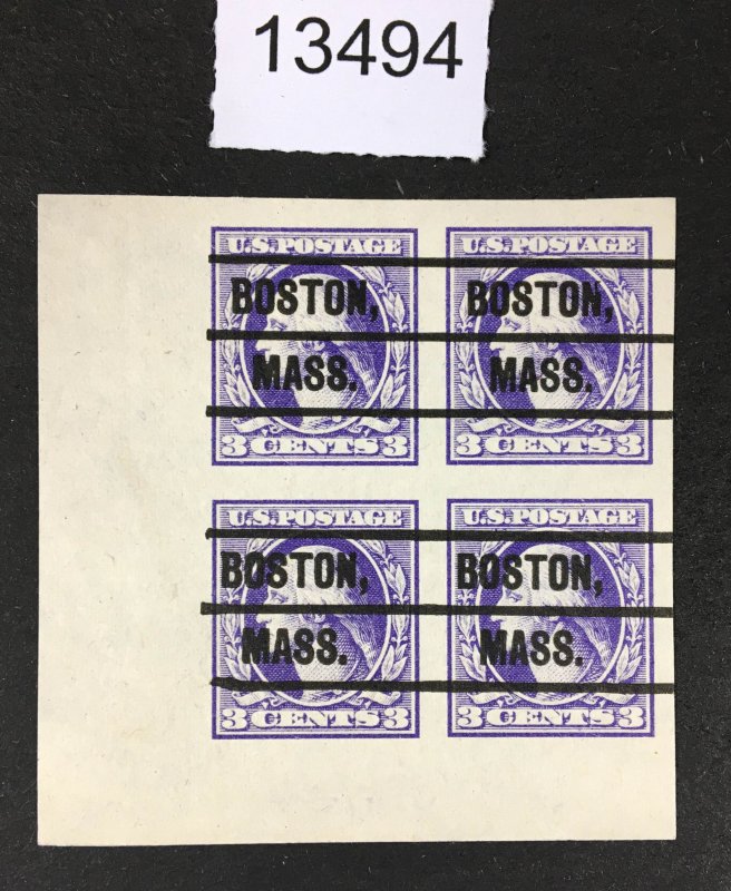MOMEN: US STAMPS # 535 MINT OG NH PRE-CANCELLED BLOCK LOT #13494