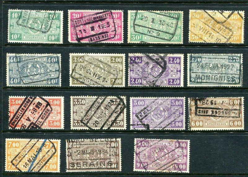 Belgium 1920 and up Accumulation Railway Cancellation Used  8174
