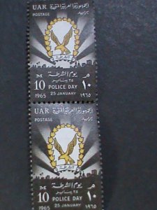 ​UNITED ARAB REPUBLIC- 1965 POLICE DAY-MNH PAIR- VF WE SHIP TO WORLD WIDE.