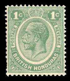 British Honduras #92 Cat$189, 1929 1c green, lightly hinged