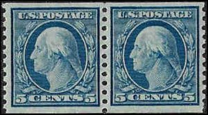 496 Mint,OG,NH... Pair... SCV $17.50
