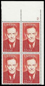 PCBstamps   US #2239 PB 88c(4x22c)T.S. Eilot, MNH, (PB-2)