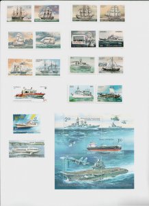 Ukraine stamps Ships, vessels and sailboats. Collection Set. Water transport MNH