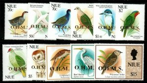 NIUE SGO20/30 1993 BIRDS OFFICIAL SET MNH