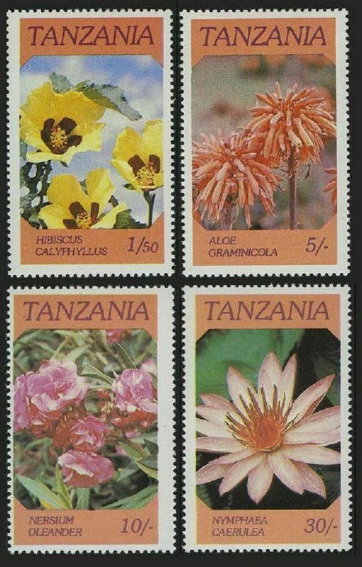 Tanzania 315-318, MNH. Michel 324-327. Indigenous Flowers 1986.
